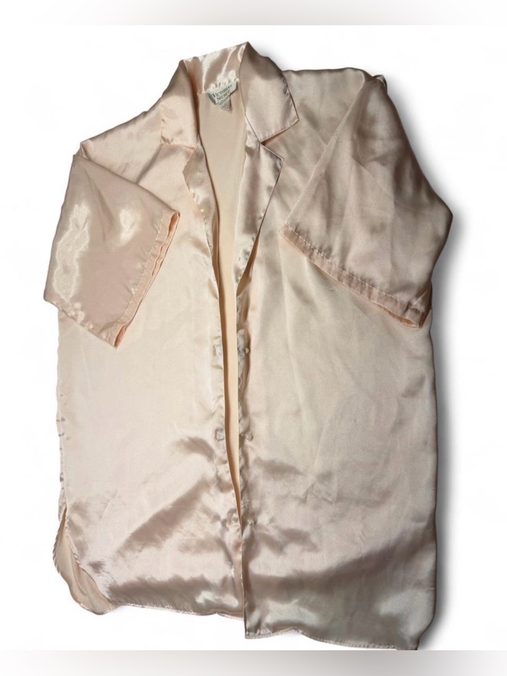 Victoria's Secret gold tag Satin Sleep Shirt in Light Blush